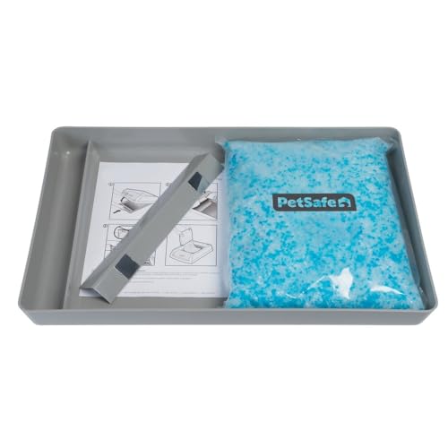 Reusable Cat Litter Box Tray with 12.9 lb Crystal Cat Litter V4262