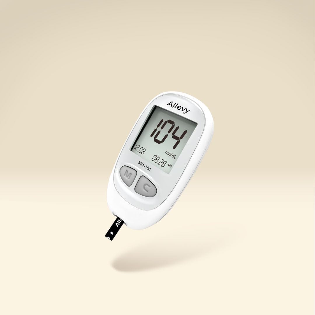 Blood Glucose Monitor Kit with 100 Test Strips and Lancets D175362
