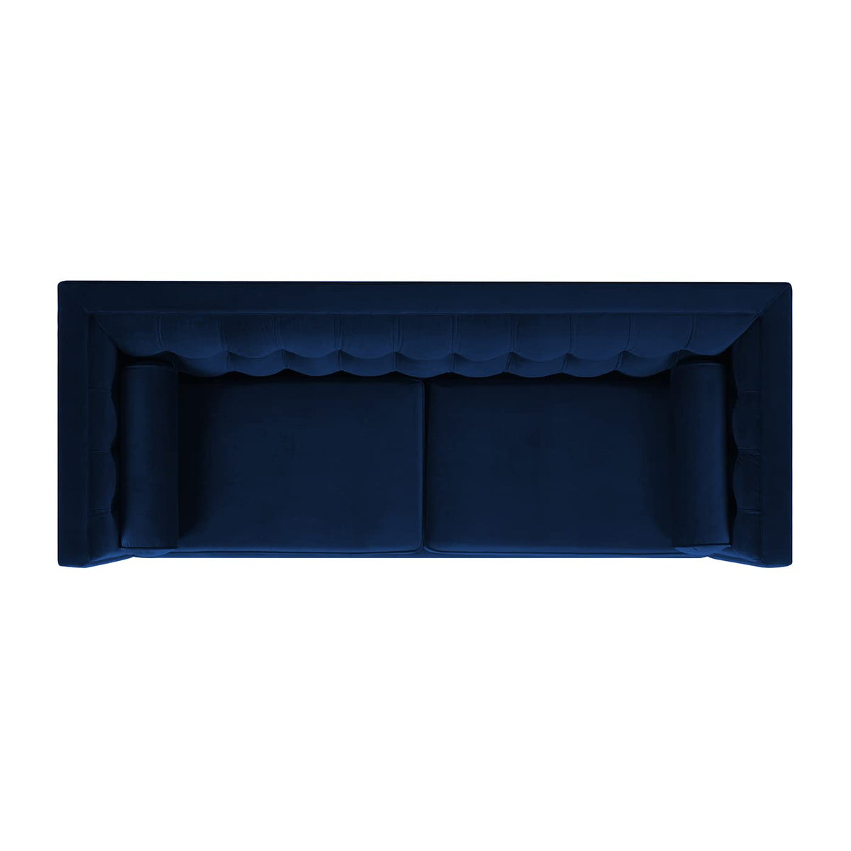Navy Blue Velvet Tufted Sofa Q53861