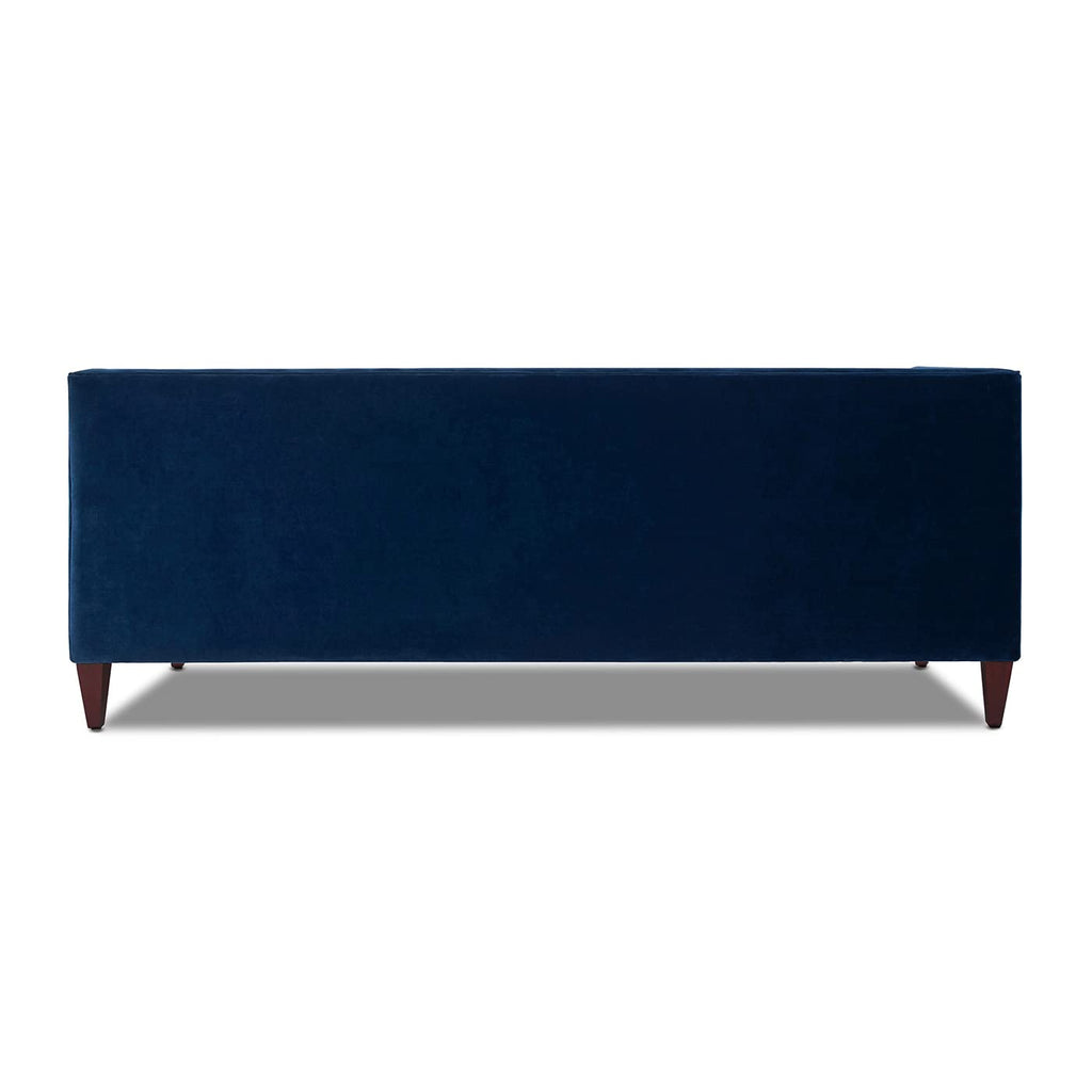 Navy Blue Velvet Tufted Sofa Q53861