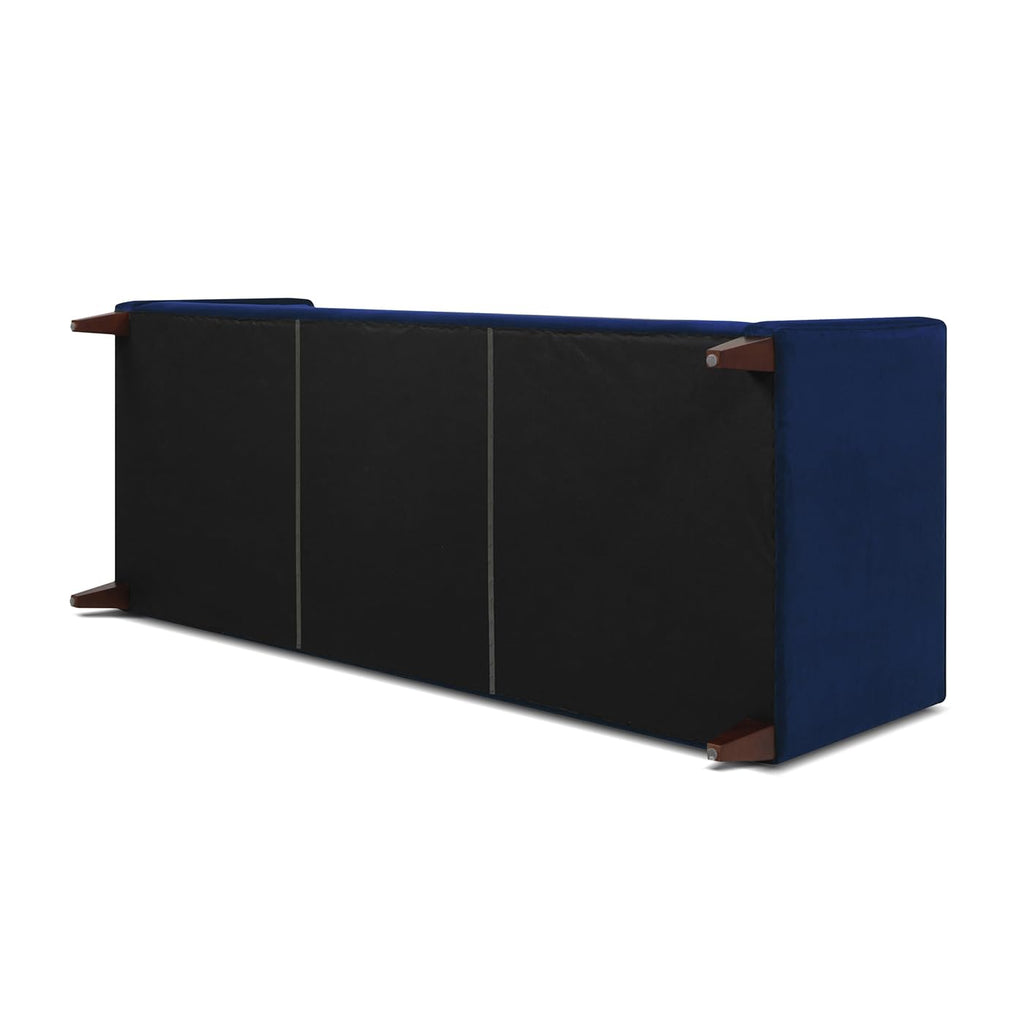 Navy Blue Velvet Tufted Sofa Q53861