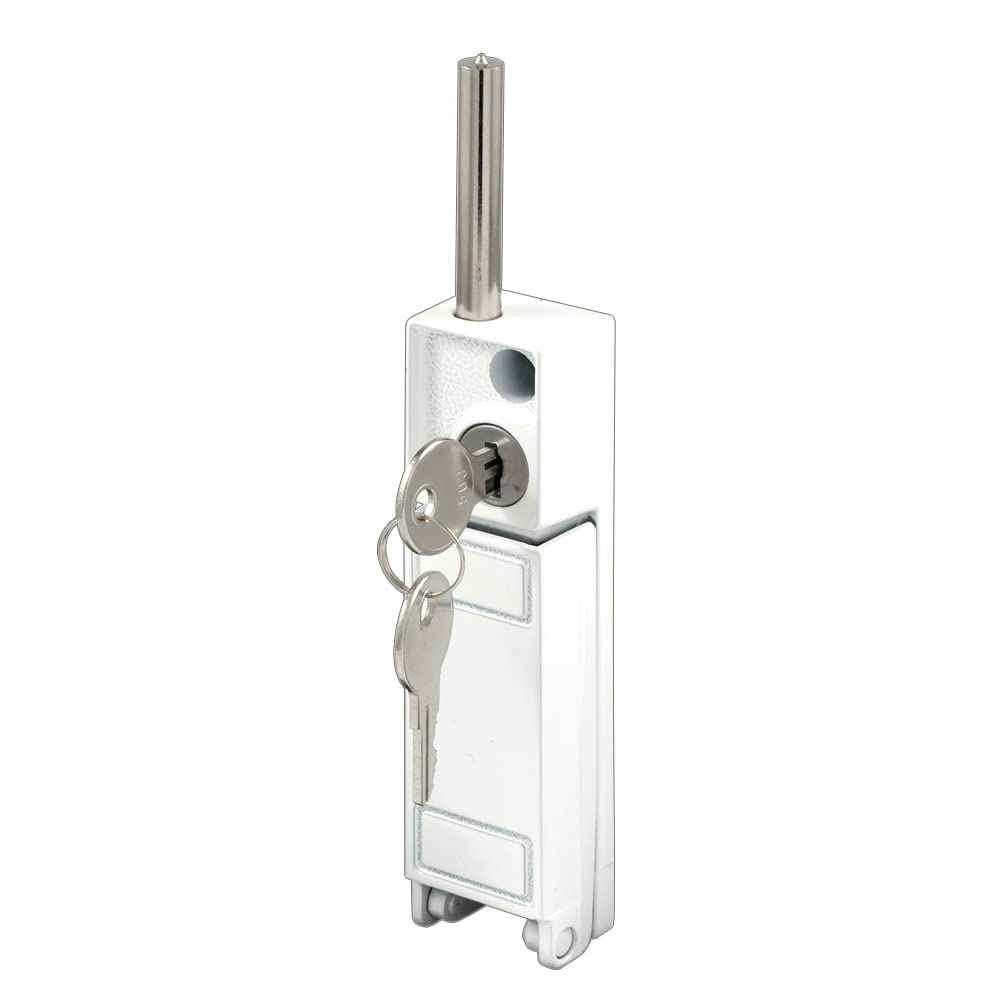 White Sliding Patio Door Keyed Bolt Lock B997423