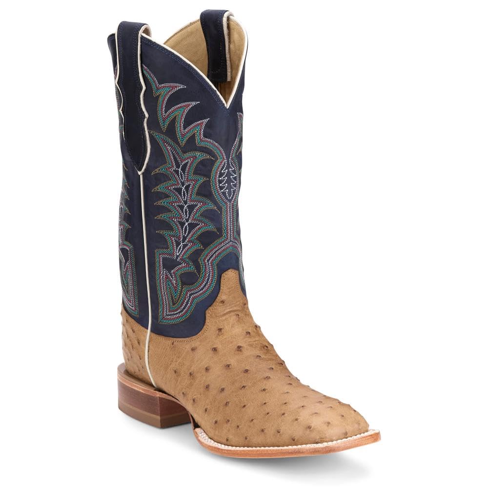 Tan Full Quill Ostrich Cowhide Boots K73258
