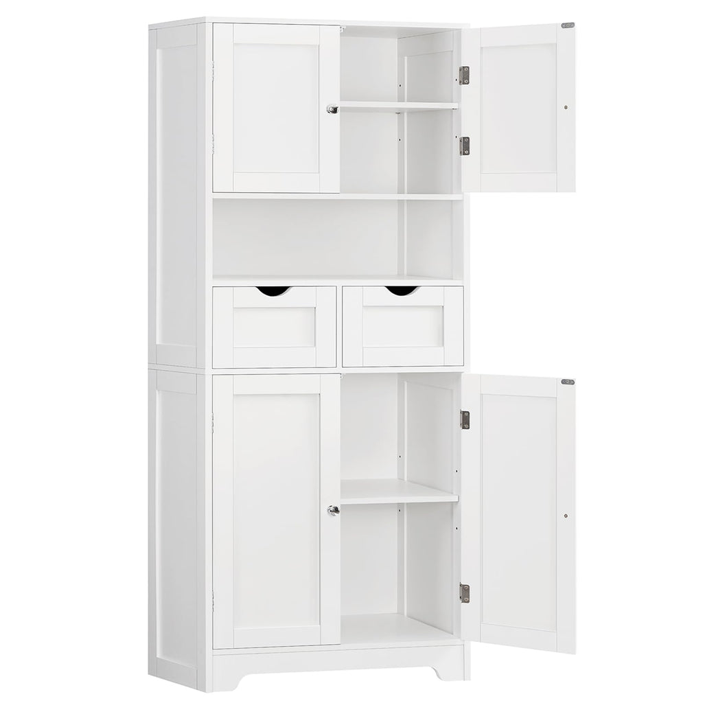 Tall Bathroom Storage Cabinet with 4 Doors Q821046