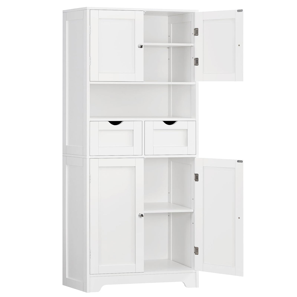 Tall Bathroom Storage Cabinet with 4 Doors Q821046