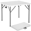34" White Portable Plastic Folding Table W5705