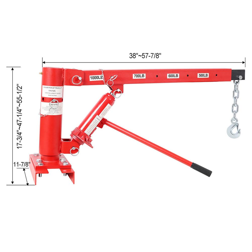 1000 lb Hydraulic Pickup Truck Crane Hoist J598802