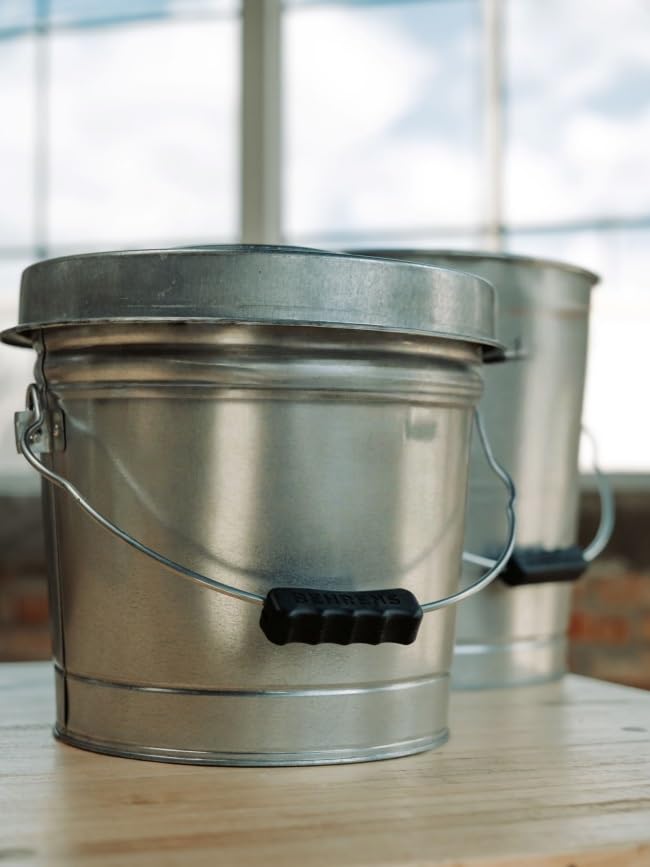 Galvanized Steel 6 Gallon Storage Can with Locking Lid R755795