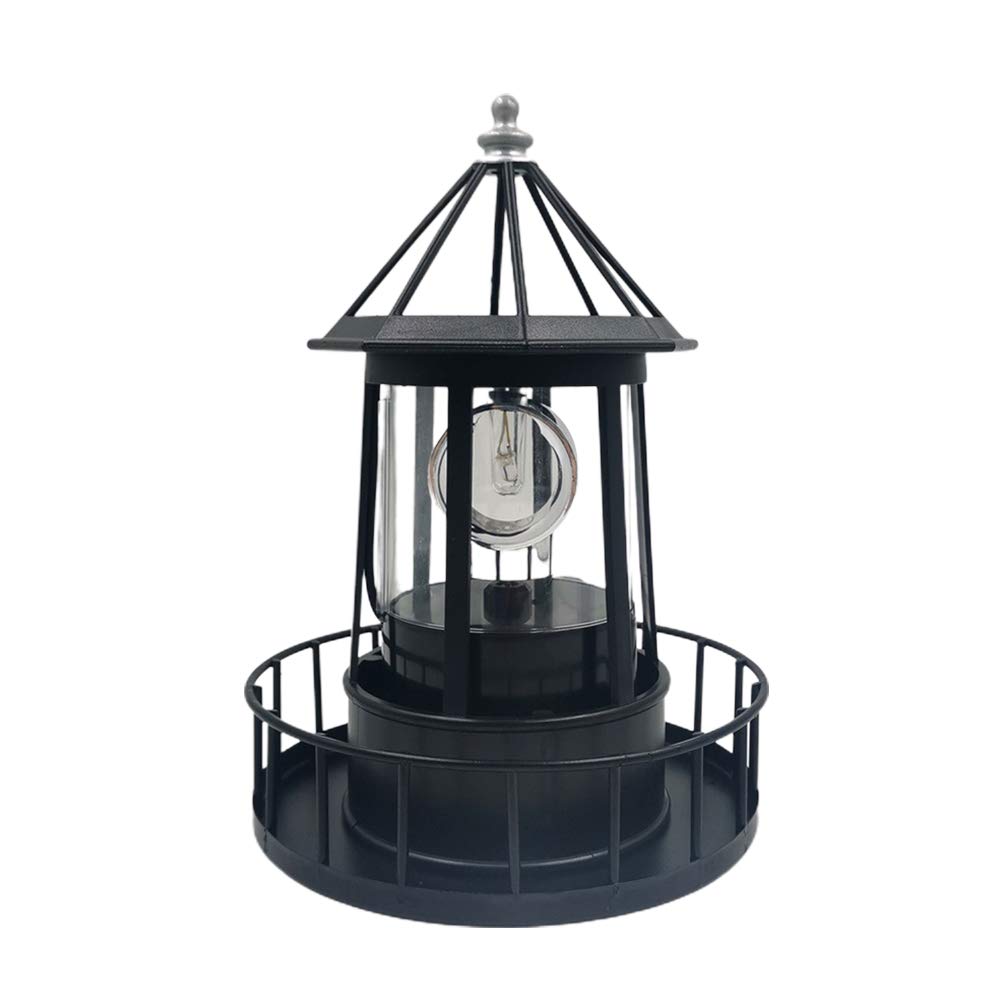Solar Powered Rotating Waterproof Lighthouse Statue Lights S7307