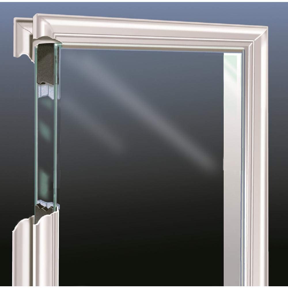 Primed Fiberglass 1/2 Lite Clear Glass Prehung Entry Door 36" x 80" I99290
