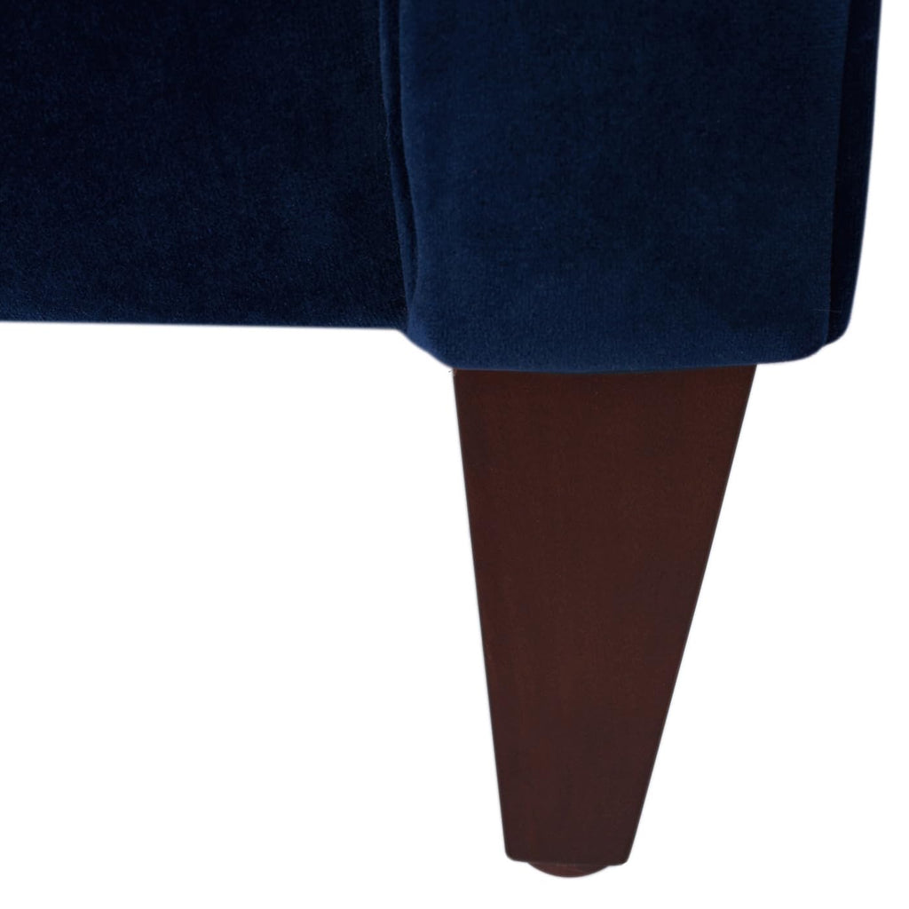 Navy Blue Velvet Tufted Sofa Q53861
