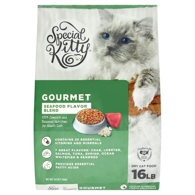 Seafood Flavor Dry Cat Food 16 P2938