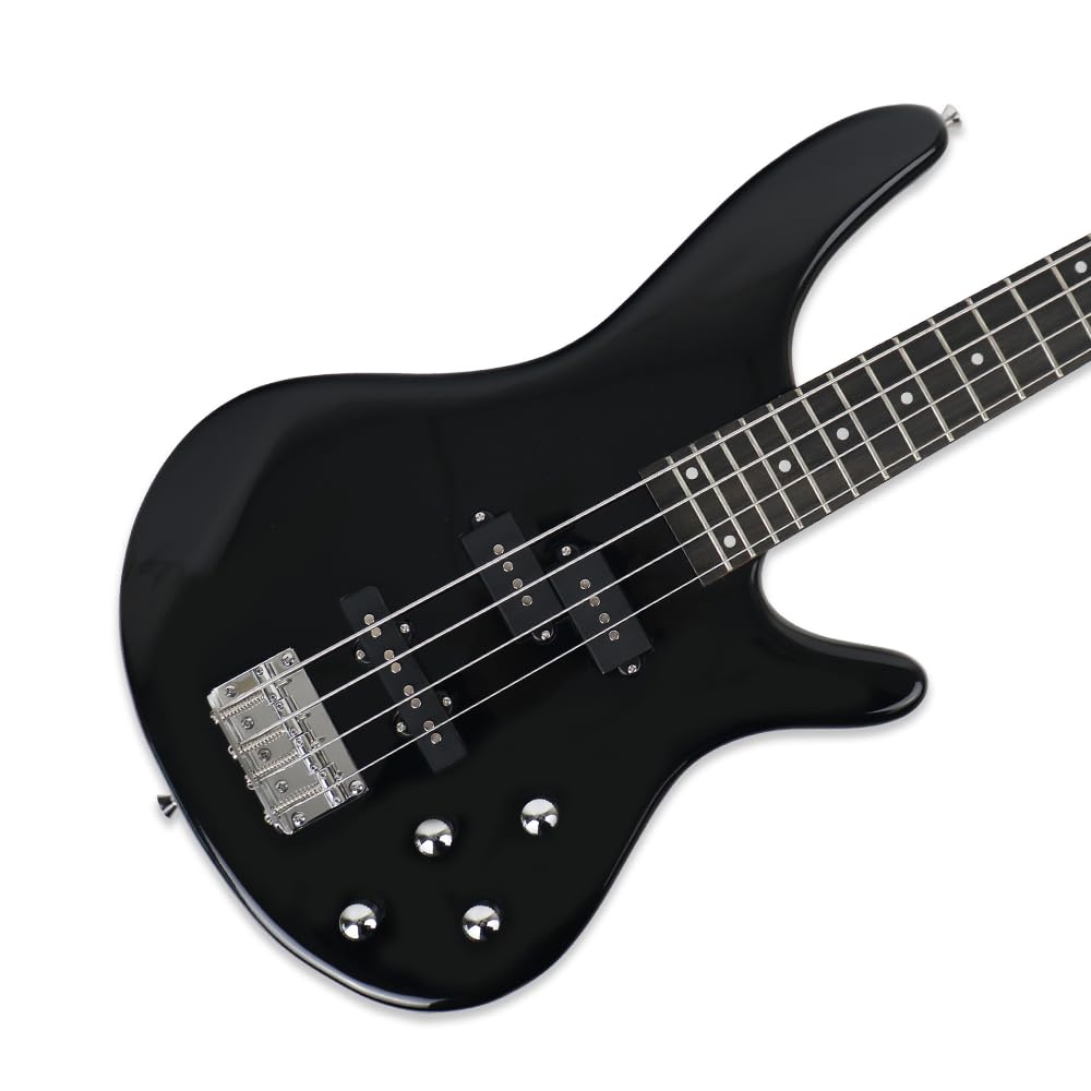 Black Full Size 24 Fret 4 String PJ Electric Bass Guitar B248