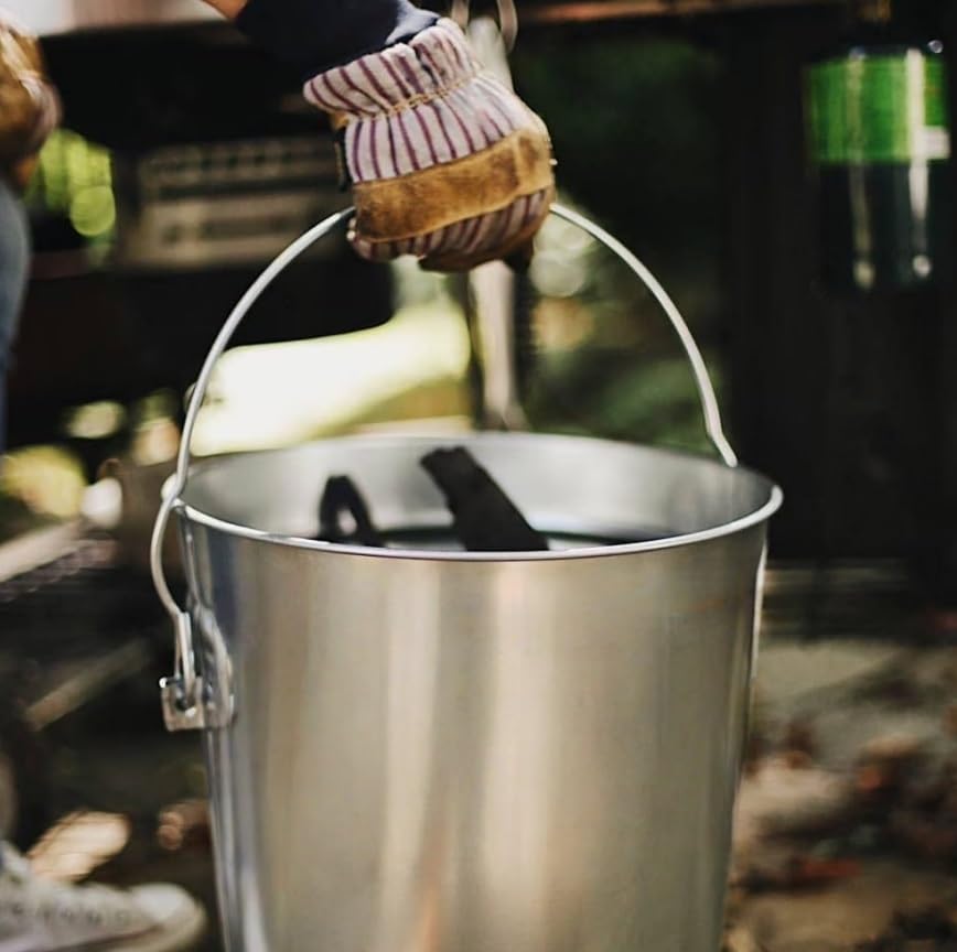 Galvanized Steel 6 Gallon Storage Can with Locking Lid R755795