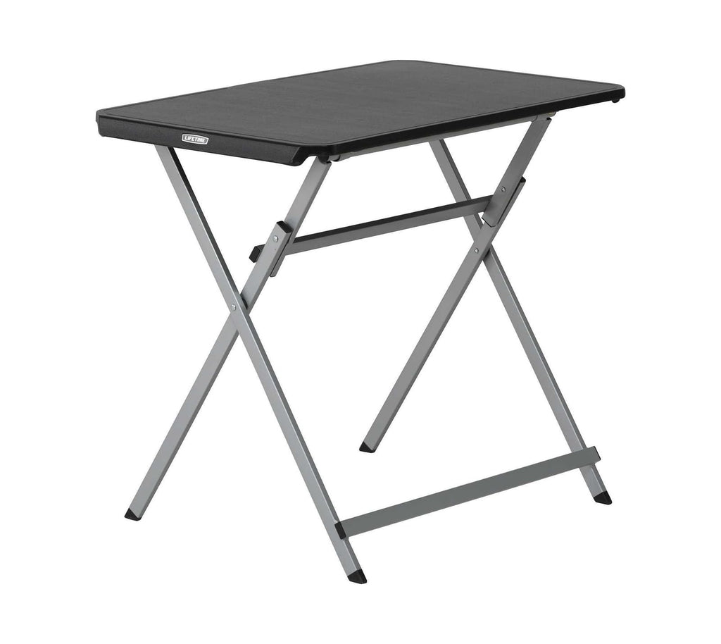 Small Folding Table, Portable Plastic Black 30 Inch F233