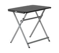 Small Folding Table, Portable Plastic Black 30 Inch F233