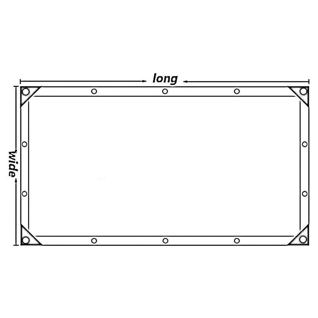Heavy Duty Waterproof Clear 3x3ft Poly Tarp with Grommets Q963