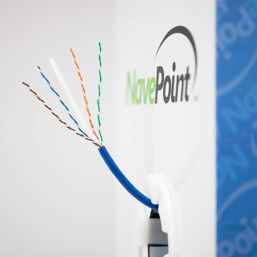 Cat6 Plenum 1000ft Blue Solid Bare Copper Ethernet Cable X419888