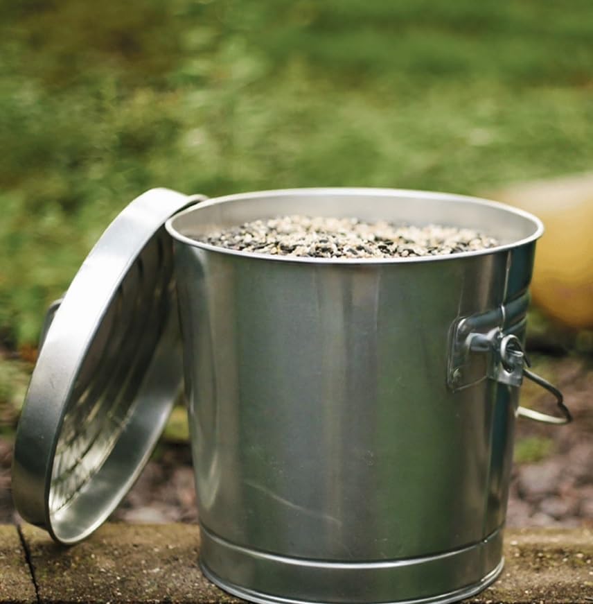 Galvanized Steel 6 Gallon Storage Can with Locking Lid R755795