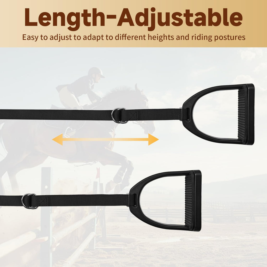 Kids Western Stirrups with Adjustable Nylon Straps D870116