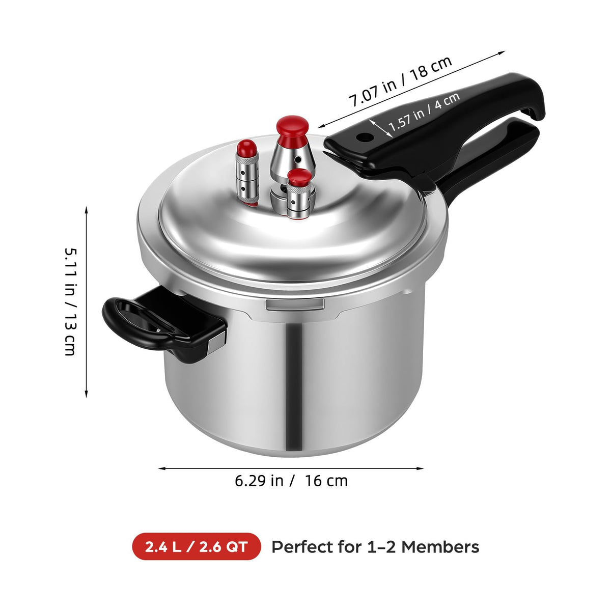 2.6 Quart Small Stovetop Pressure Cooker S491931