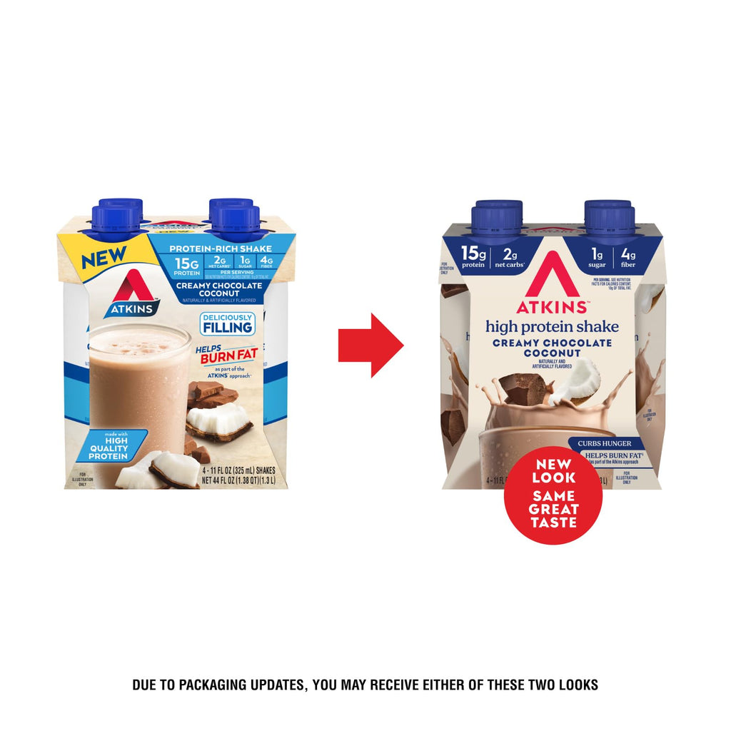 Creamy Chocolate Coconut Protein Shake, 15g Protein, 12 Count Y5798
