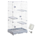 Detachable Metal Wire Cat Enclosure with Litter Box D24329