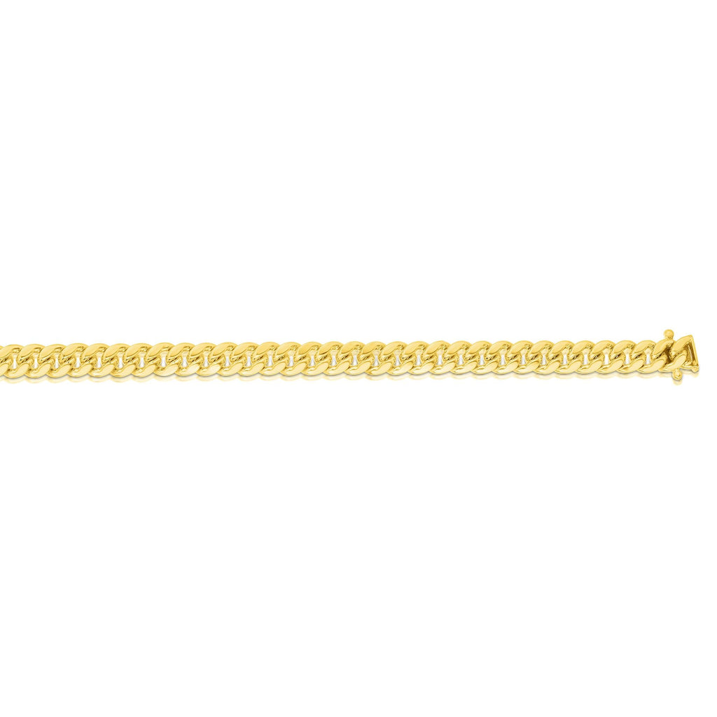 10k Yellow Gold 7mm Miami Cuban Link Chain Necklace J776