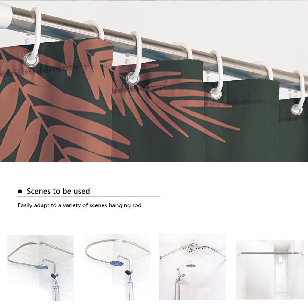 Sage Green Geometric Bath Curtain 54x78 Inches Y334359