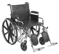 Black Bariatric Wheelchair with Elevating Leg Rests U613411