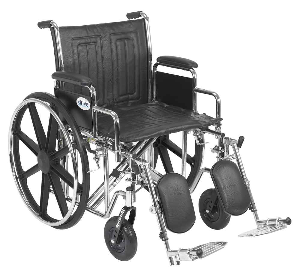 Black Bariatric Wheelchair with Elevating Leg Rests U613411