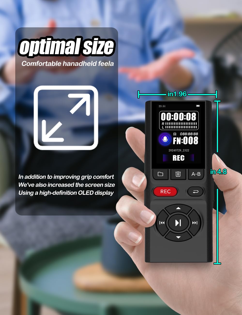 64GB Digital Voice Recorder with Playback USB N767321