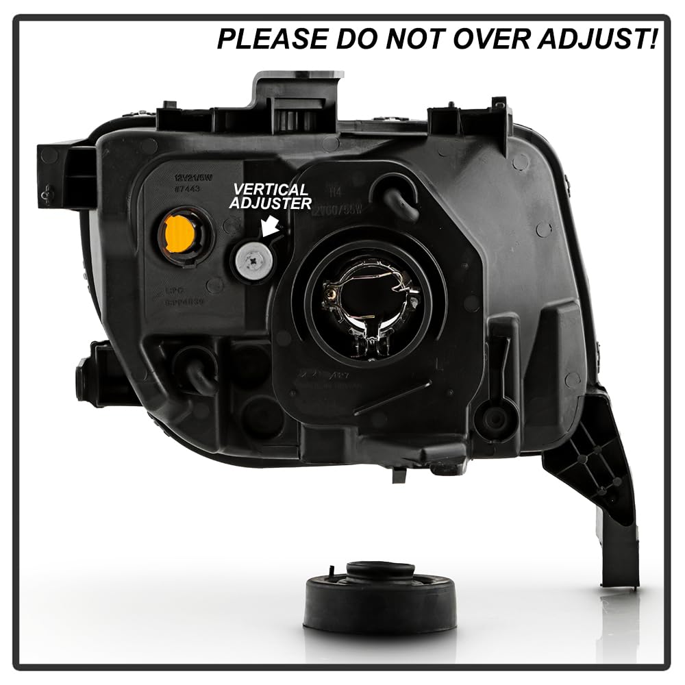 Black Headlights Headlamps Pair Set Driver & Passenger D511