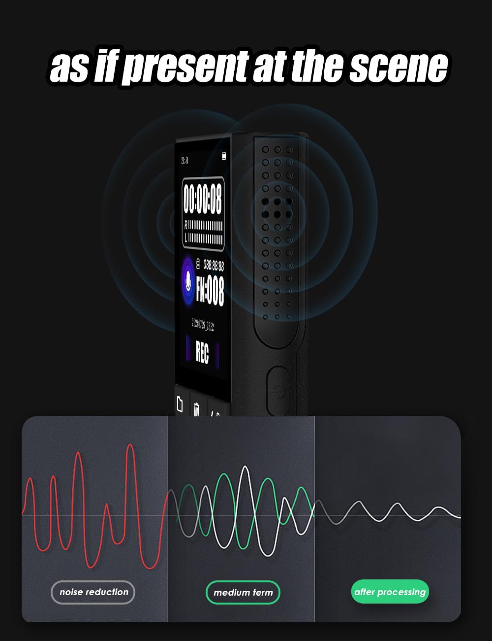 64GB Digital Voice Recorder with Playback USB N767321