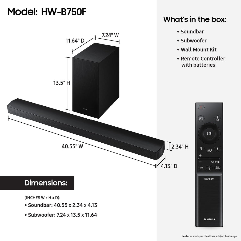 5.1 ch Soundbar with Subwoofer X8998