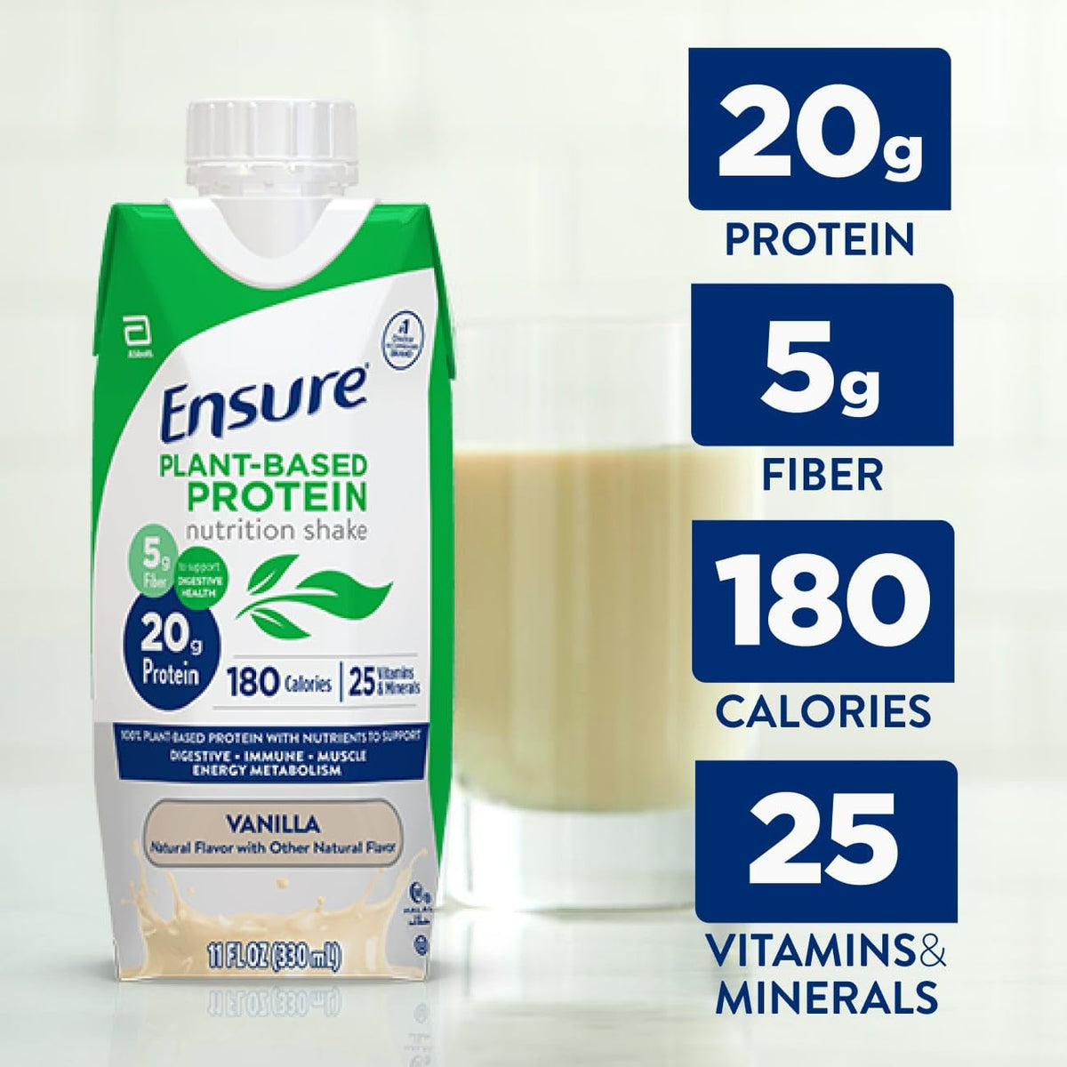 Vanilla Plant-Based Vegan Protein Nutrition Shake 12 Pack H224