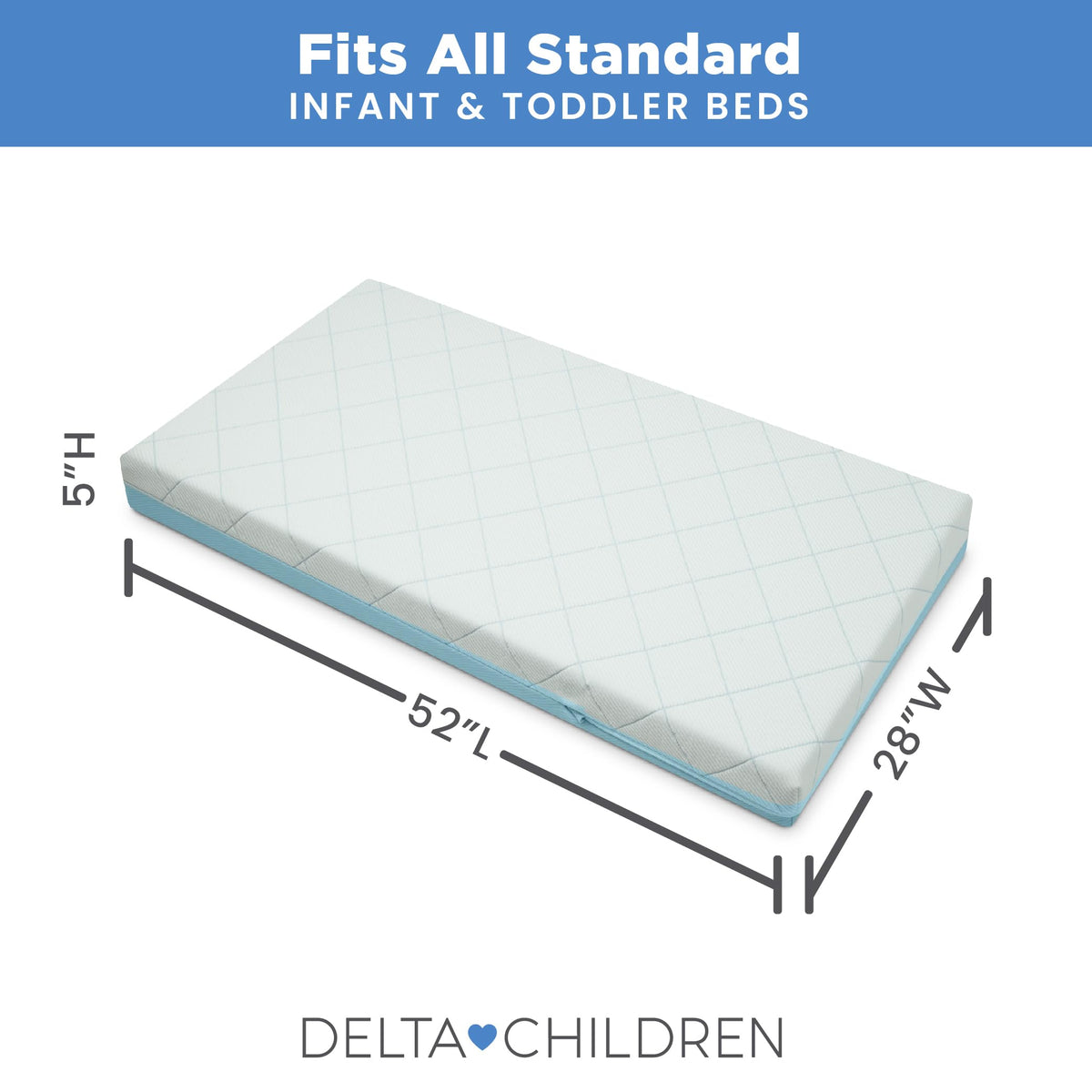 2-Stage Crib and Toddler Mattress with Removable Machine Washable Waterproof Cover X474