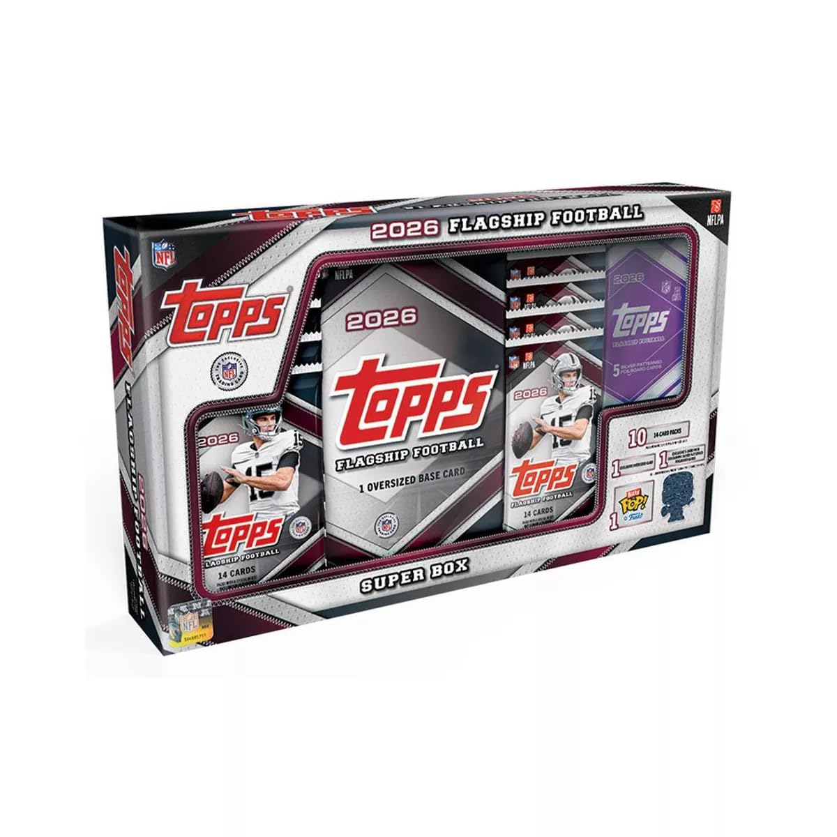 2026 NFL Football Trading Card Super Box, 10 Packs Z633