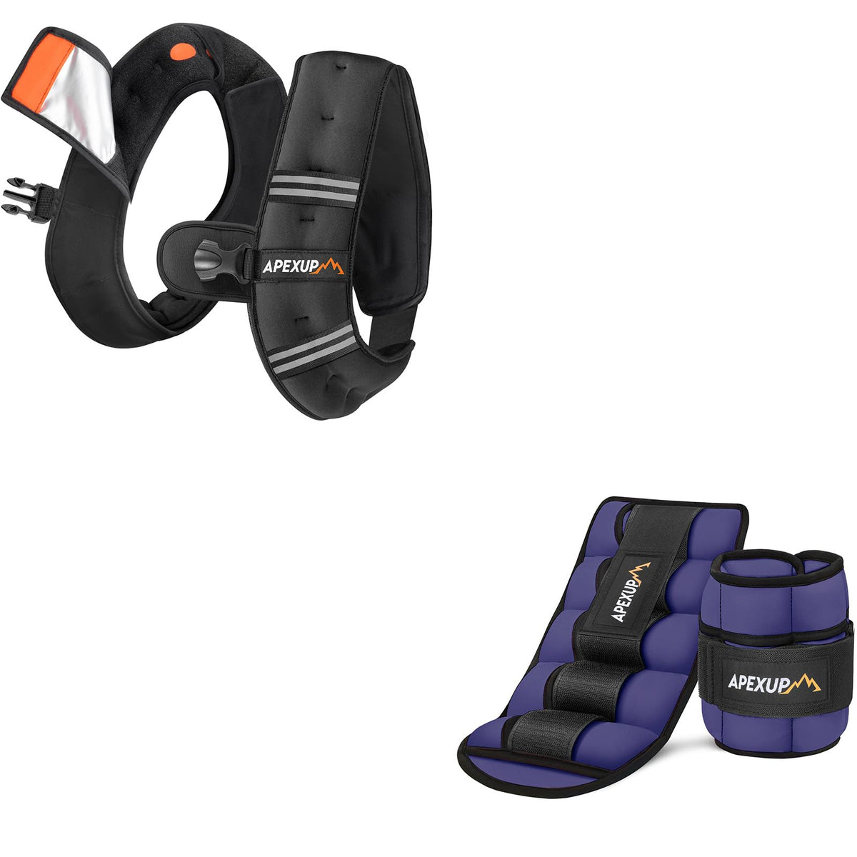 10lbs/Pair Adjustable Ankle Weights & 5lbs Weighted Vest Y92438