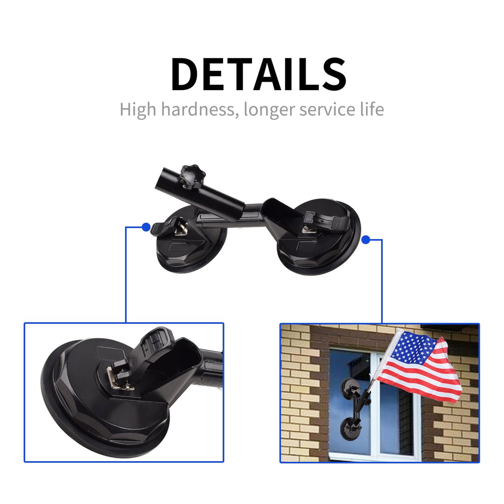 Suction Cup Vehicle Flagpole Bracket Aluminum Alloy J4544