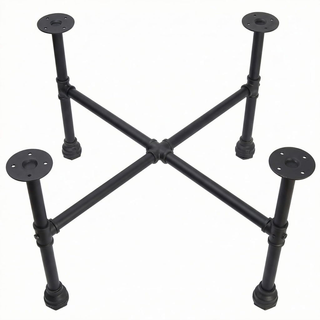 Black Industrial Pipe Table Leg Set Q795131