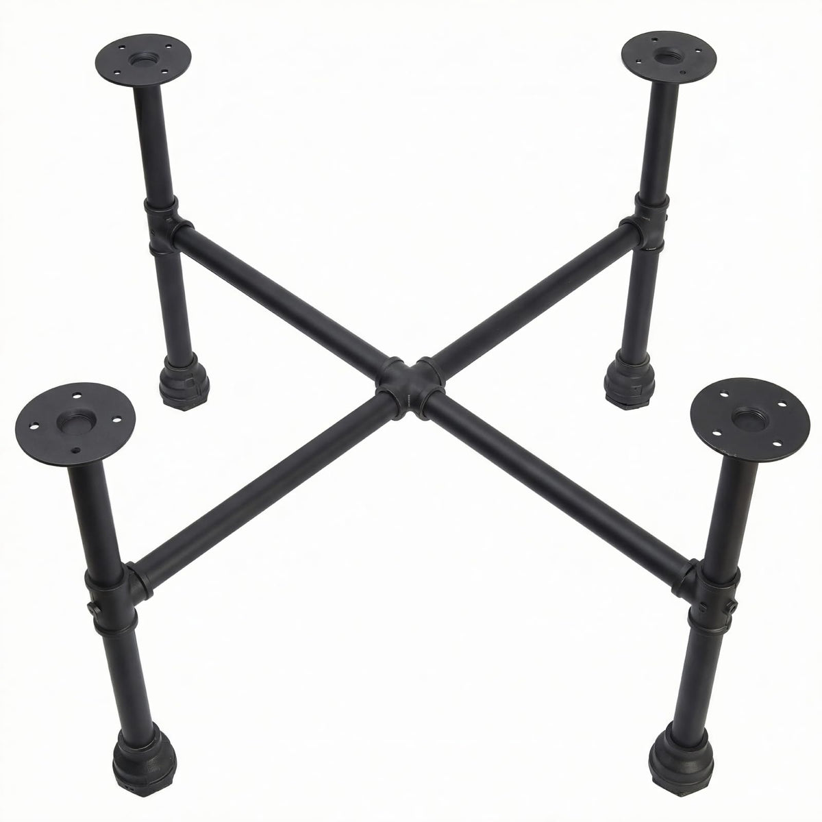 Black Industrial Pipe Table Leg Set Q795131