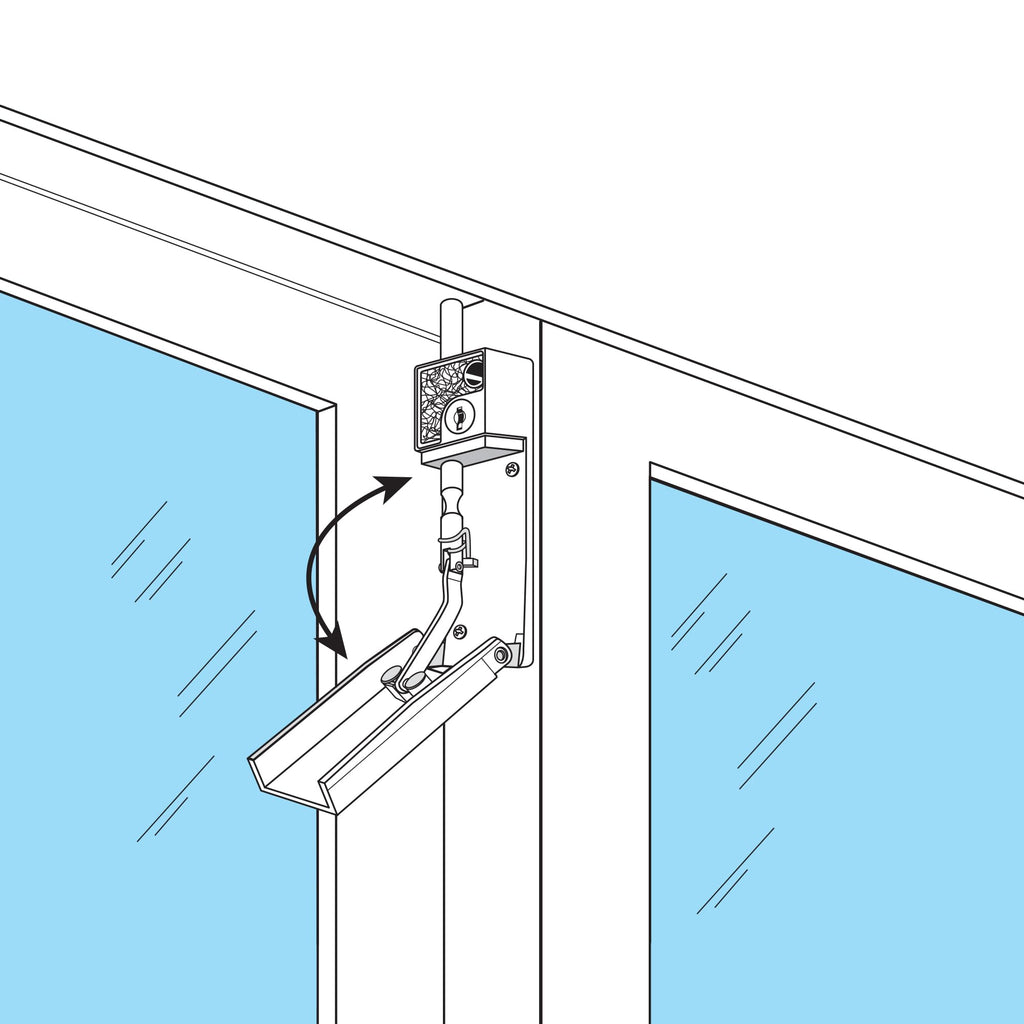 White Sliding Patio Door Keyed Bolt Lock B997423