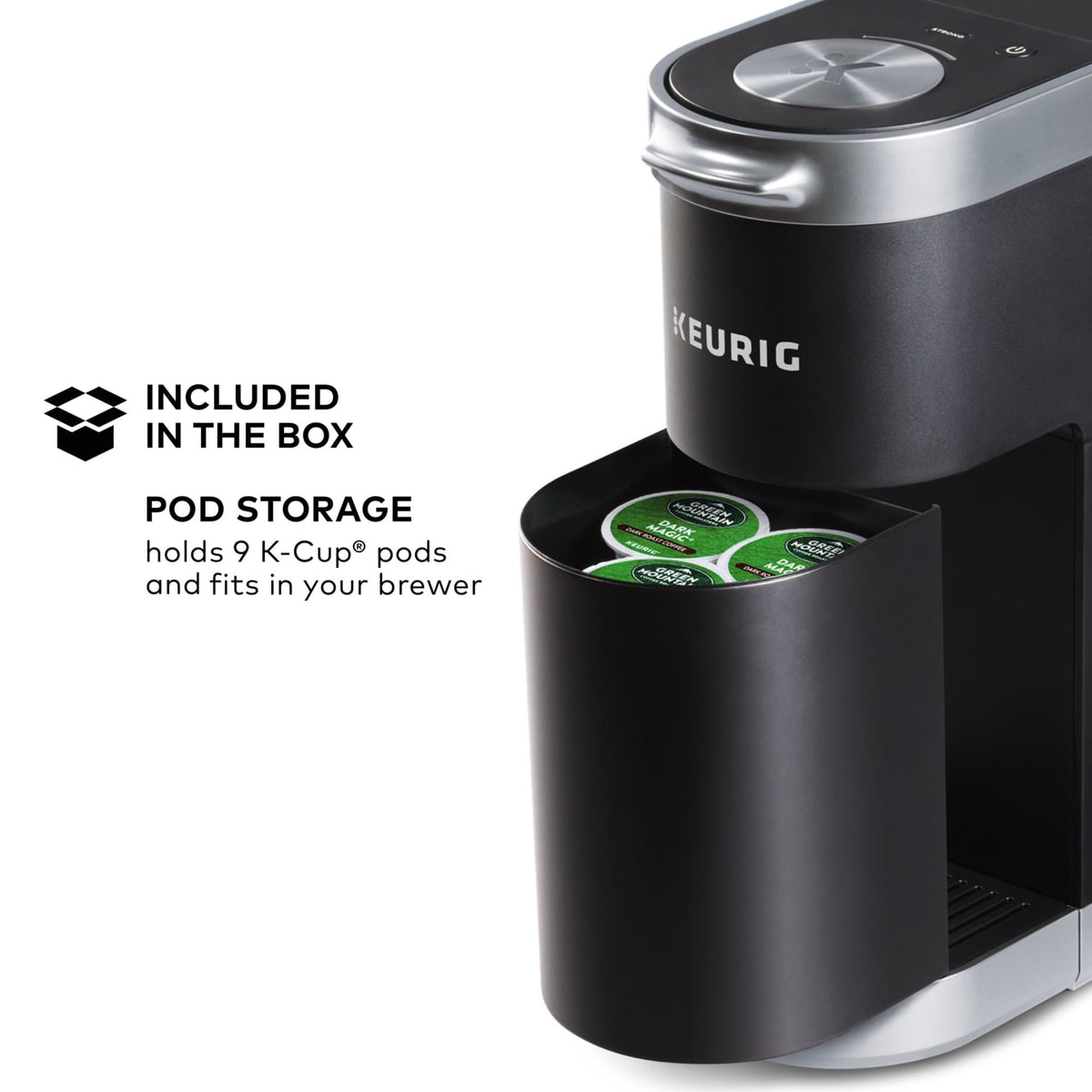 Single Serve K-Cup Pod Coffee Maker, Matte Black L1546