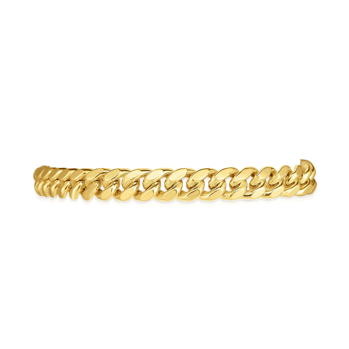 10k Yellow Gold 7mm Miami Cuban Link Chain Necklace J776
