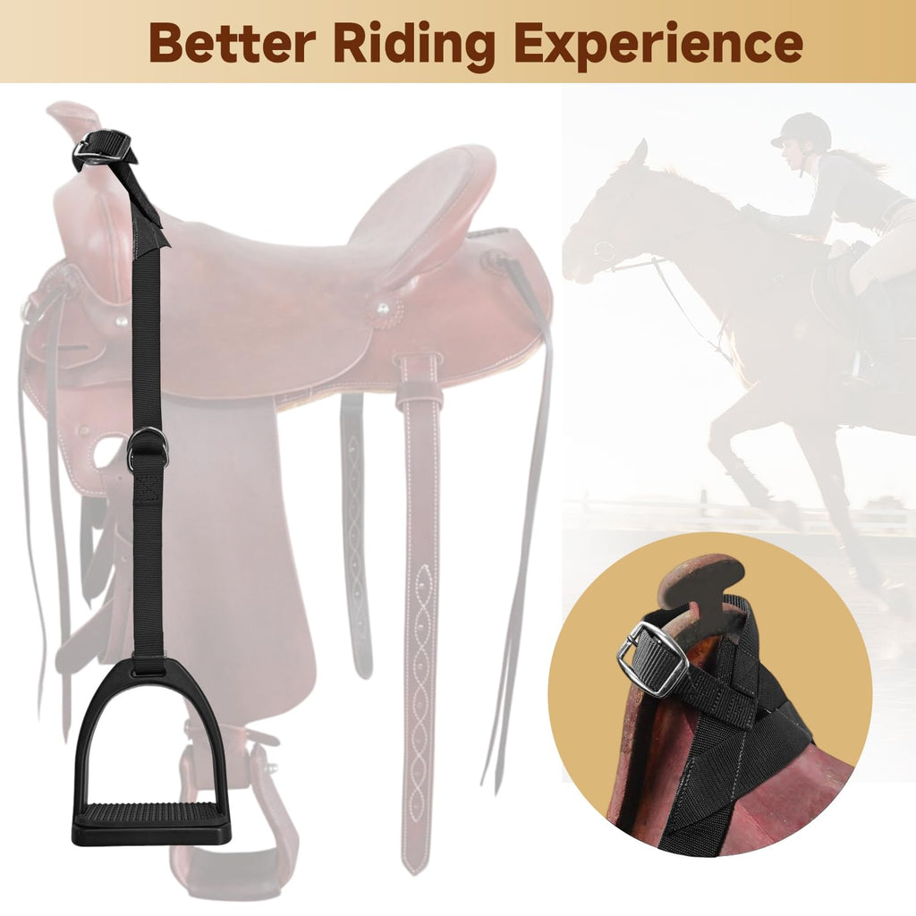 Kids Western Stirrups with Adjustable Nylon Straps D870116