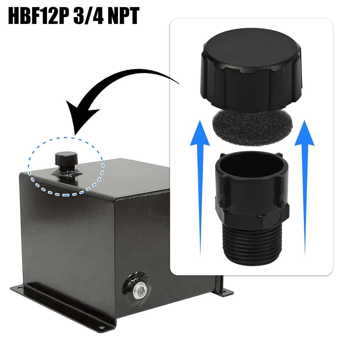 3/4 NPT Hydraulic Power Unit Poly Breather Cap P117044