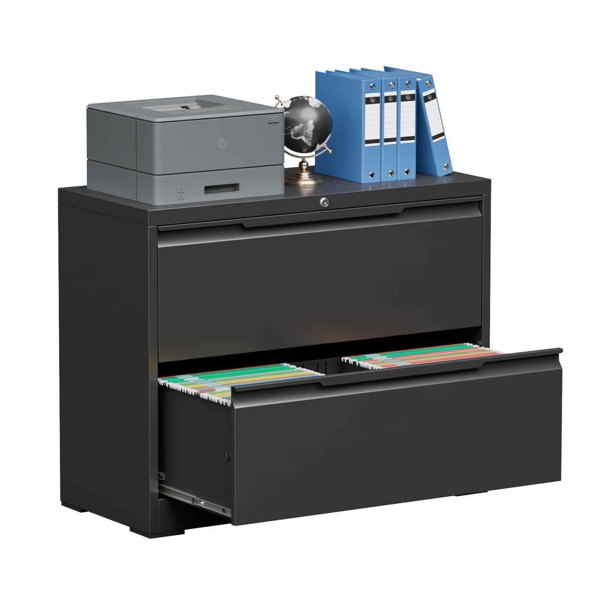 Metal File Cabinet with Lock, 2 Drawer Z8098