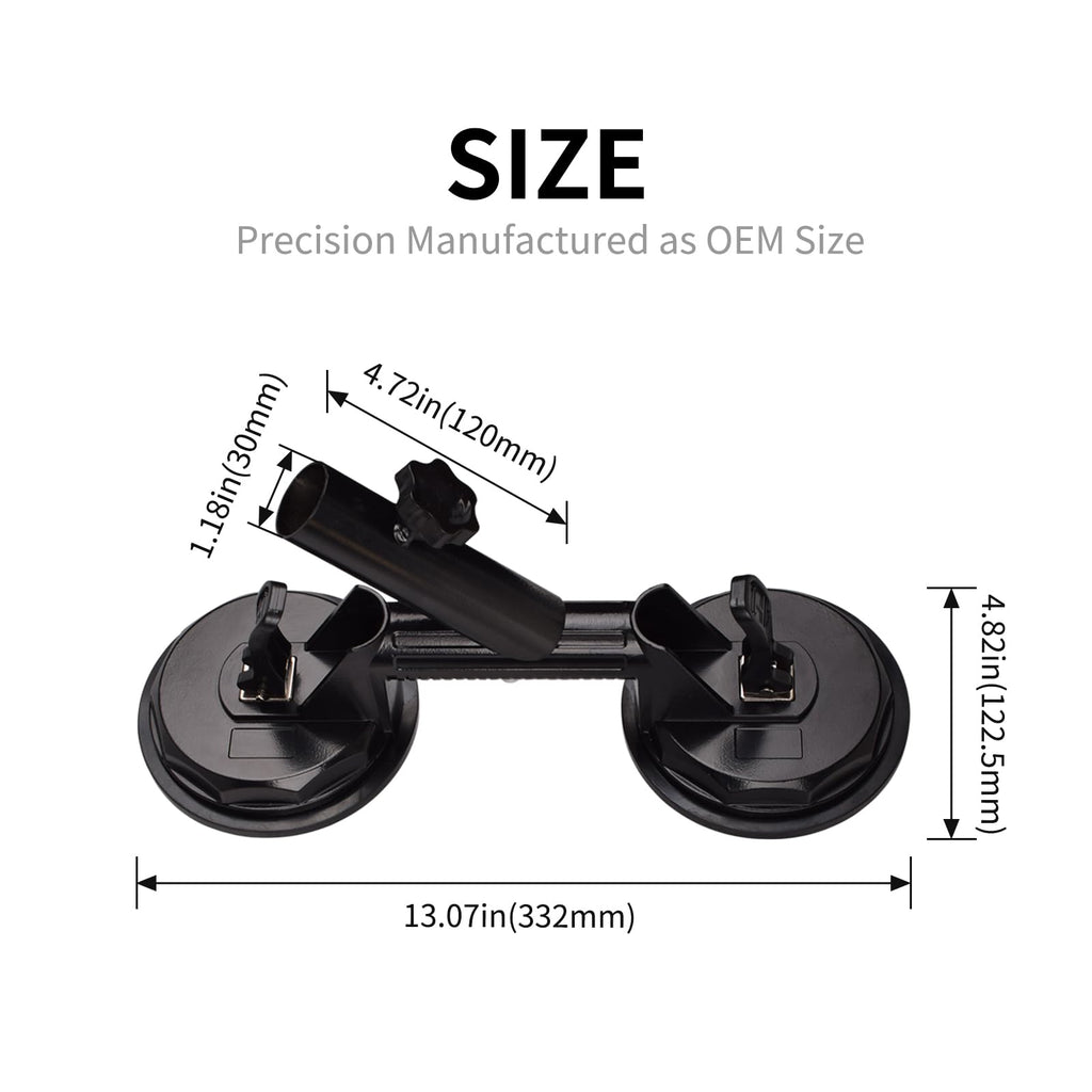Suction Cup Vehicle Flagpole Bracket Aluminum Alloy J4544