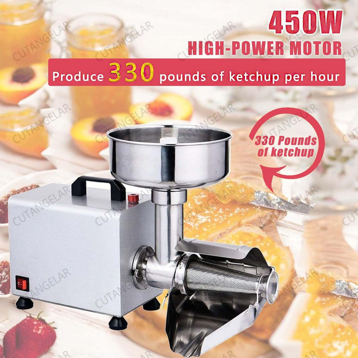450W Automatic Stainless Steel Tomato Strainer L433